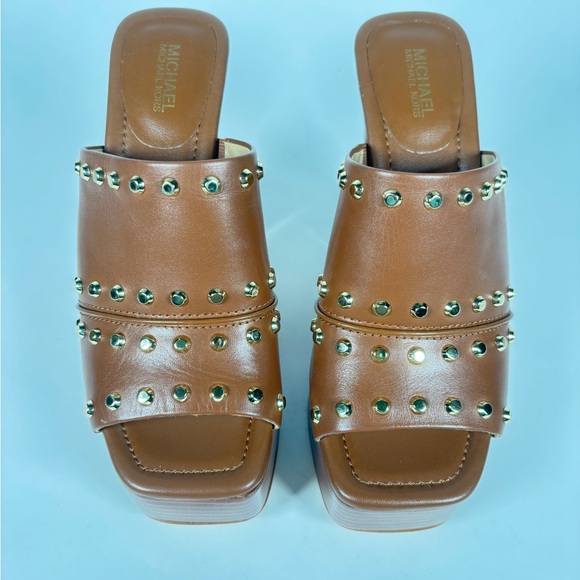 MICHAEL Michael Kors | Jagger Platform Mule Sandal Heel | Color: Brown | Size- 6 - Picture 4 of 11